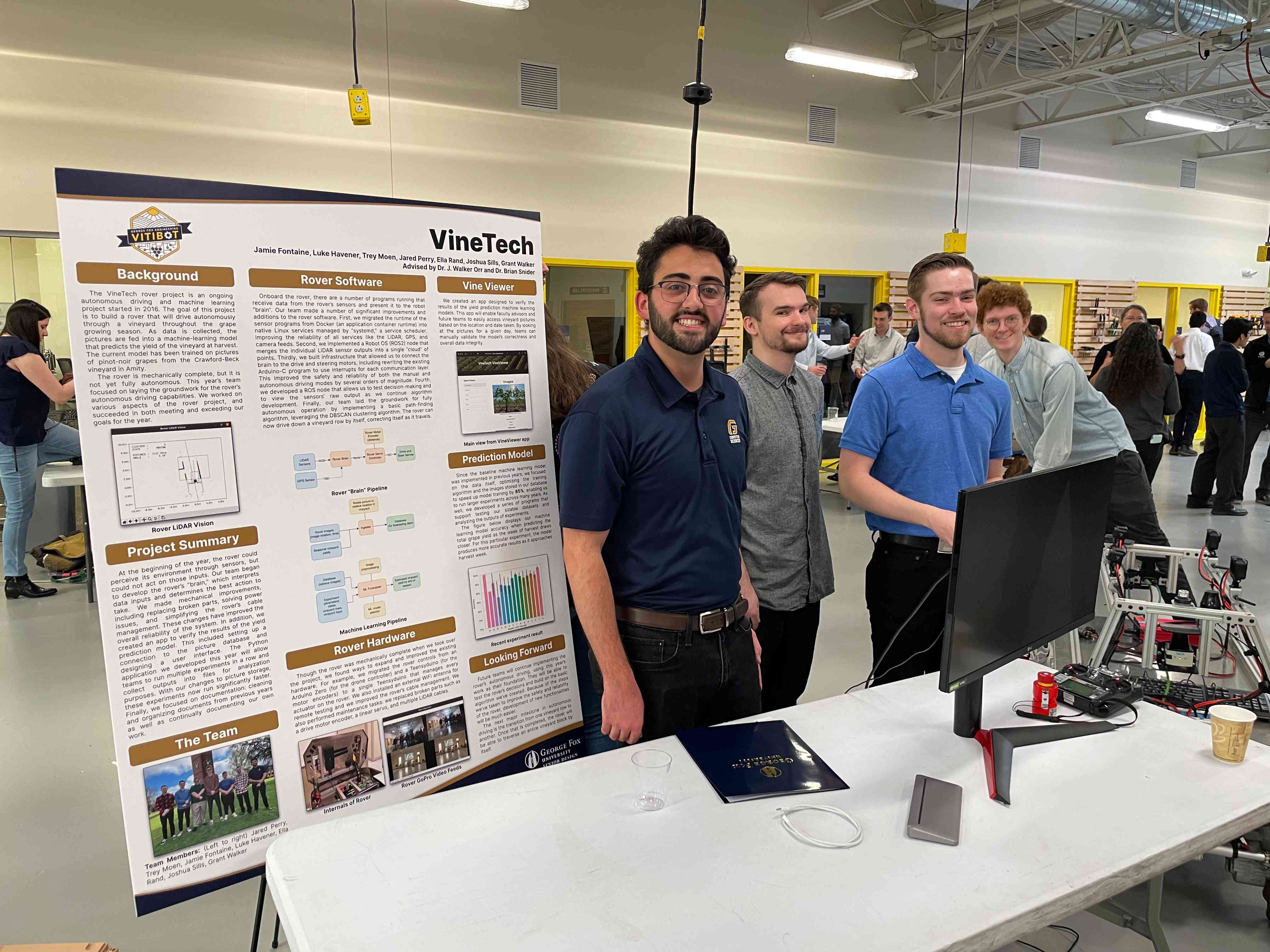 Tearing down at the end of expo! Pictured are Grant Walker, Joshua Sills, Jared Perry, and Luke Havener (L-R)